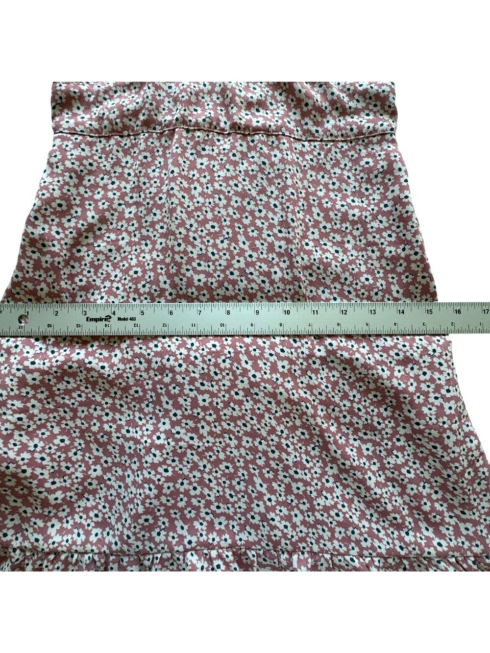 Abercrombie & Fitch Mini Dress Women's Size XS Pink Smocked Floral Short Sleeves - Picture 16 of 16